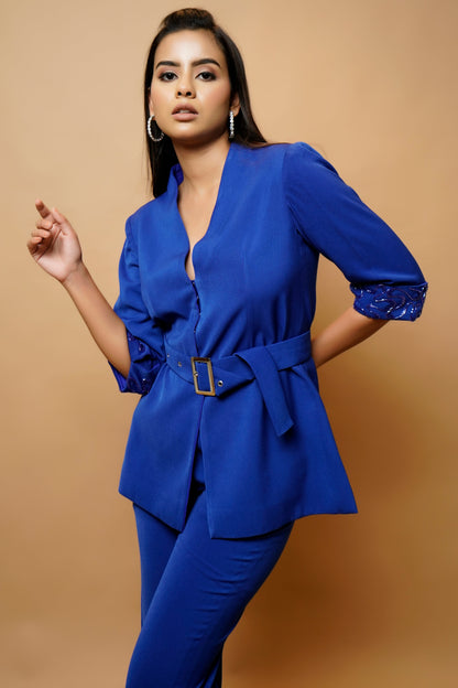 Royal Blue Pant Suit