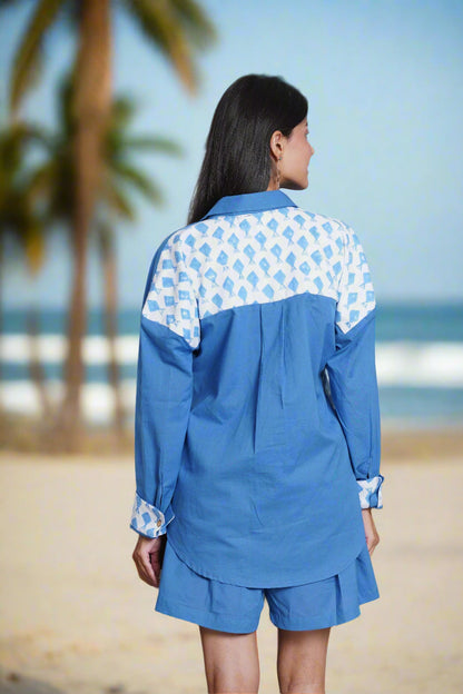 Fintastic Sea Blue Shorts set (Set of 2)