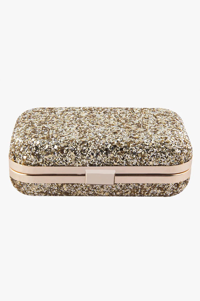 Golden shimmer clutch