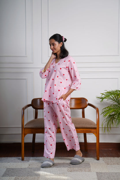 Heartbeat Pink Pj Set