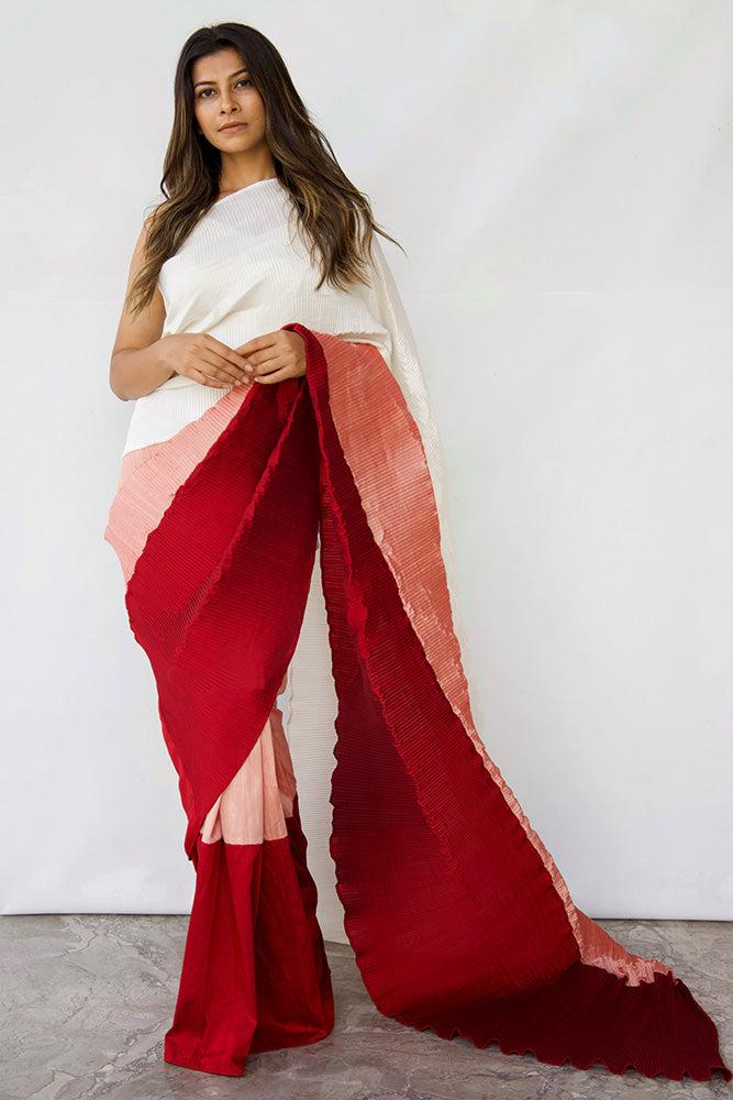 Ombré Rosettes Saree