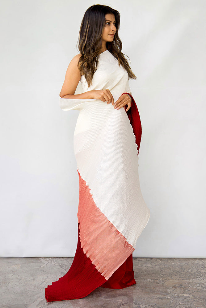 Ombré Rosettes Saree