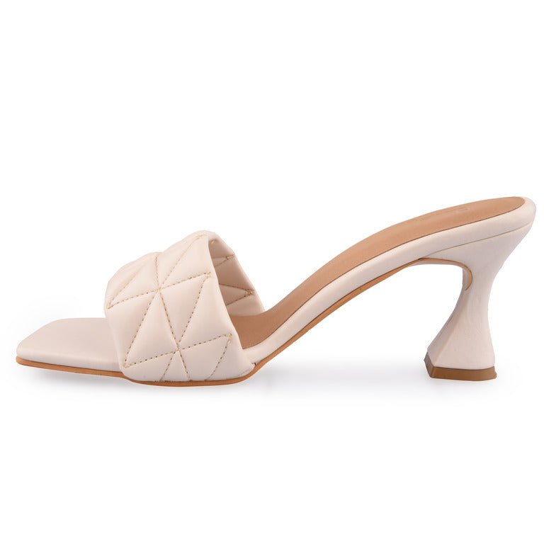 Cream Quilted Heels