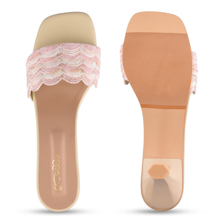 Pink Scallop Heels