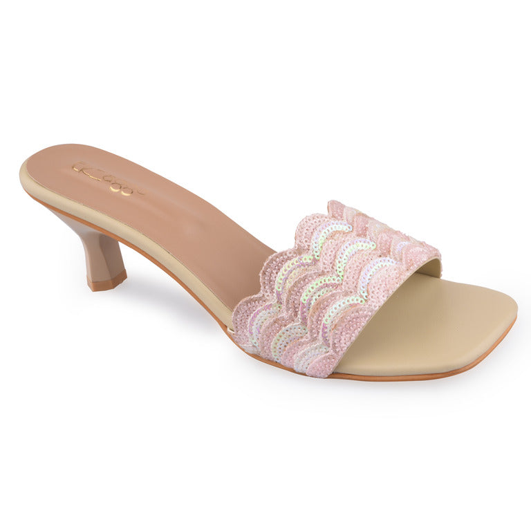 Pink Scallop Heels
