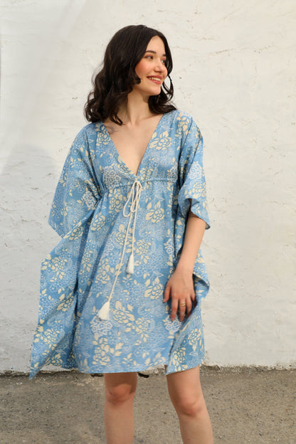 Blue Breeze Kaftan front Pose