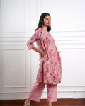 Pichwai Rose Flared Kurta Set