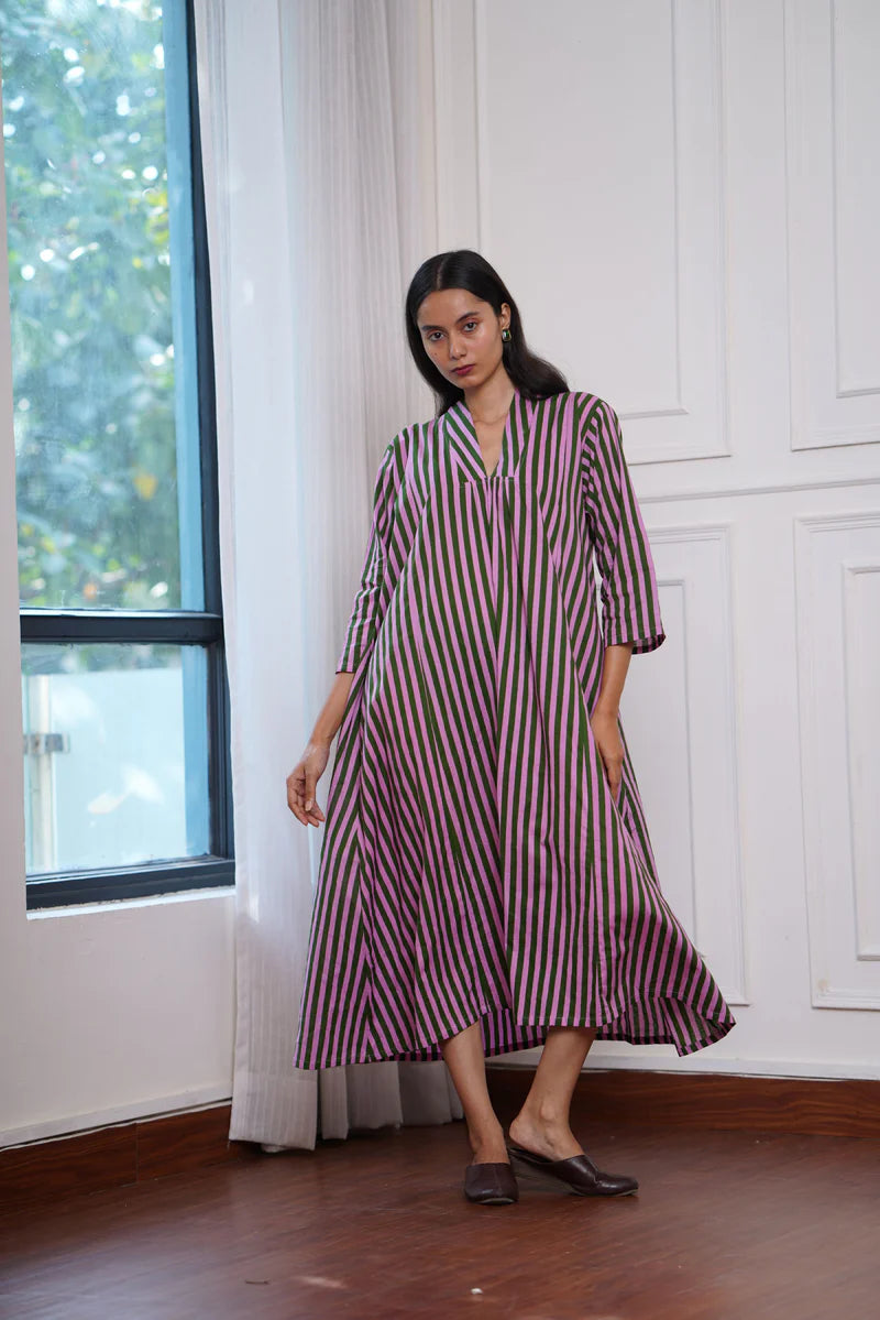 Blush and Bloom Stripe Sunday Dress