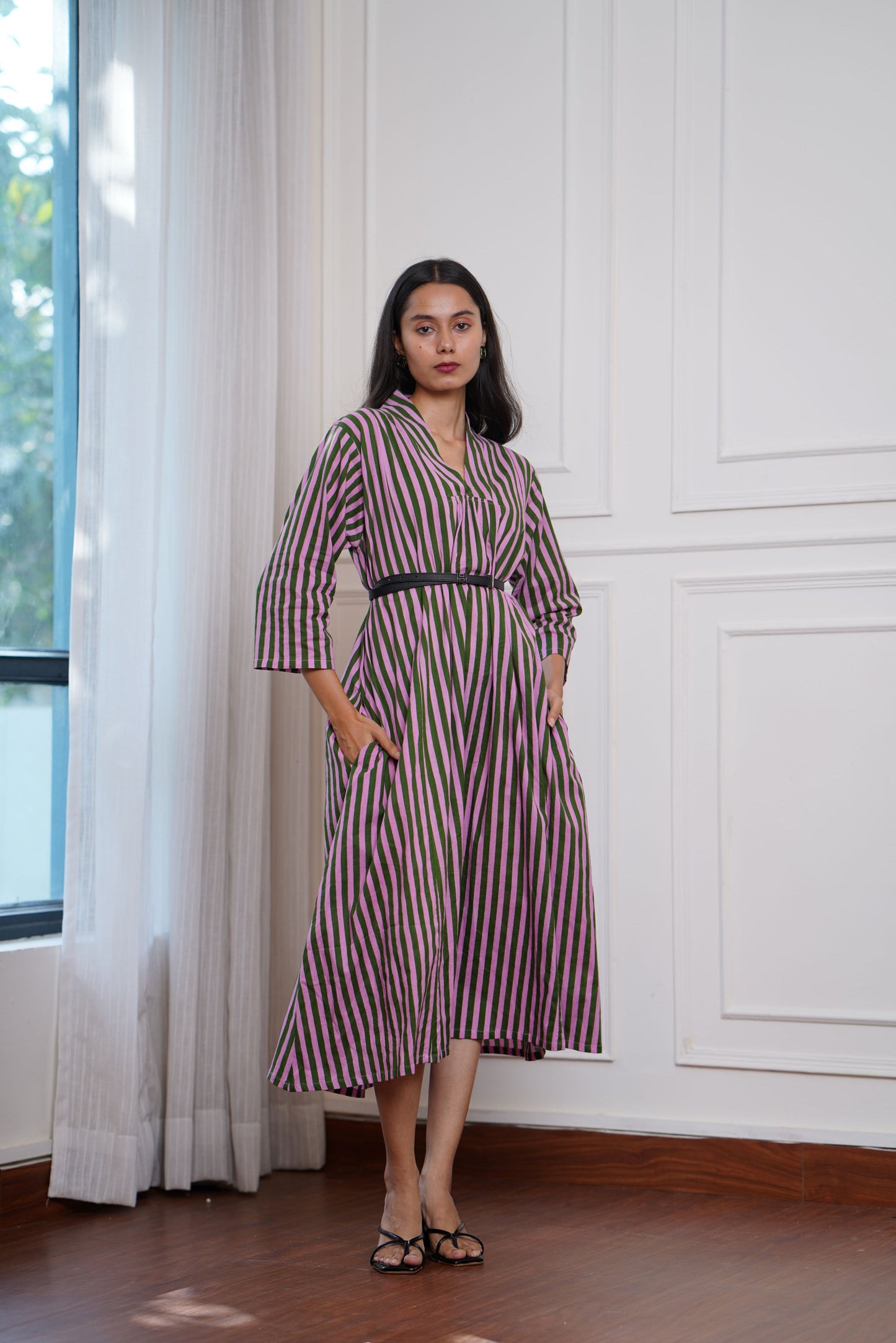 Blush and Bloom Stripe Sunday Dress