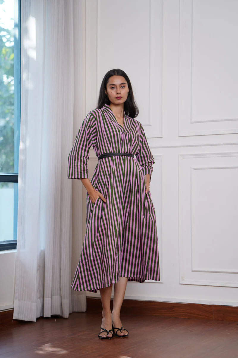 Blush and Bloom Stripe Sunday Dress