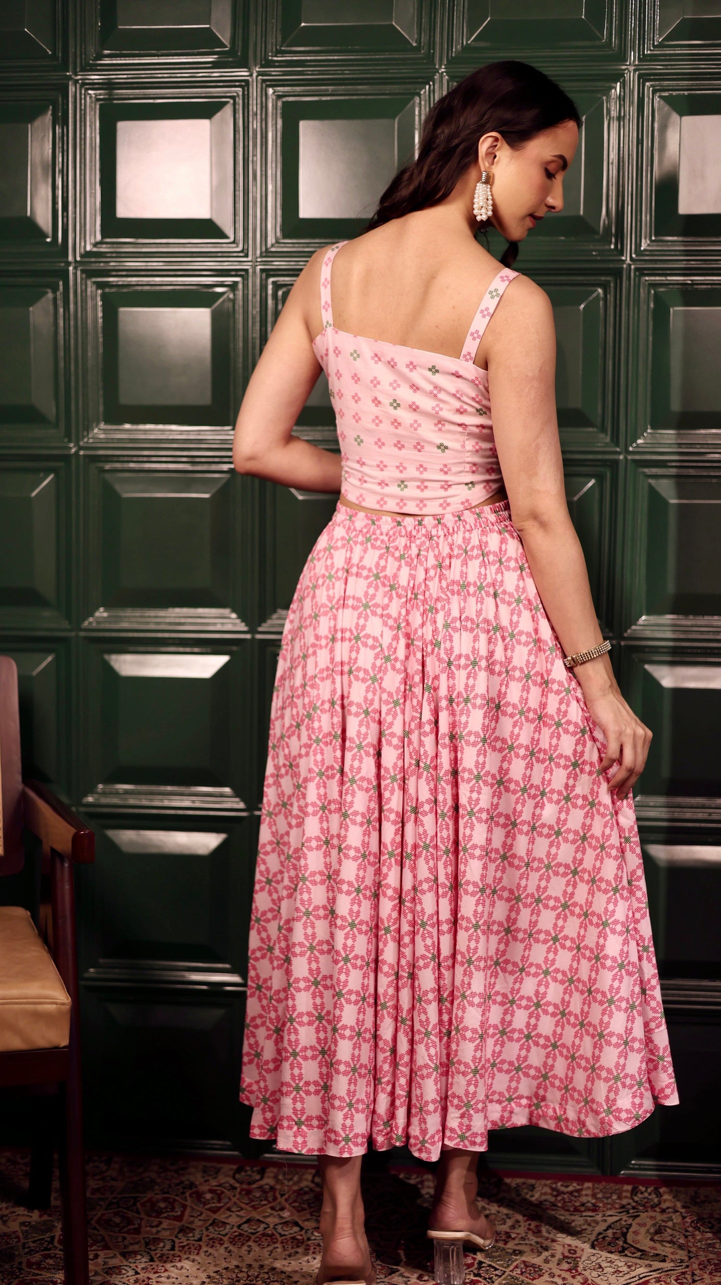 Aurora Blush Pink Skirt Set (Set of 2)