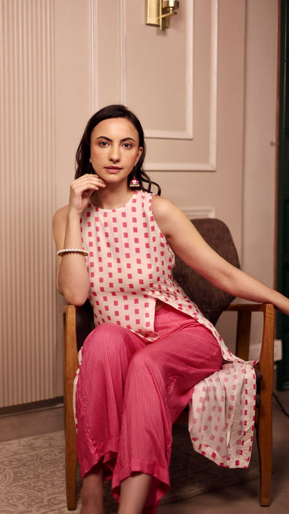 Starry Night Pink & Ivory Coord Set