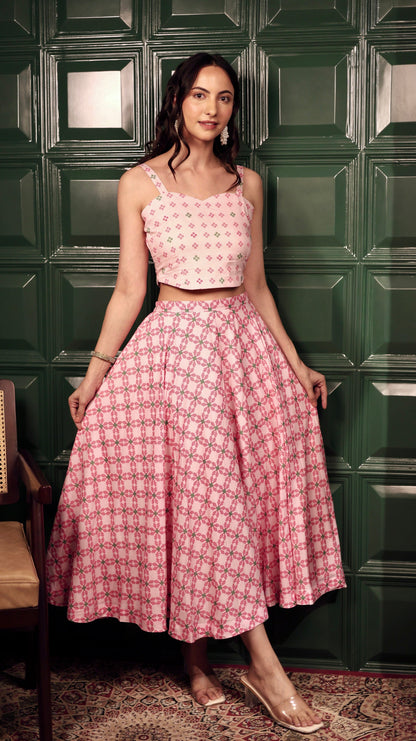 Aurora Blush Pink Skirt Set (Set of 2)