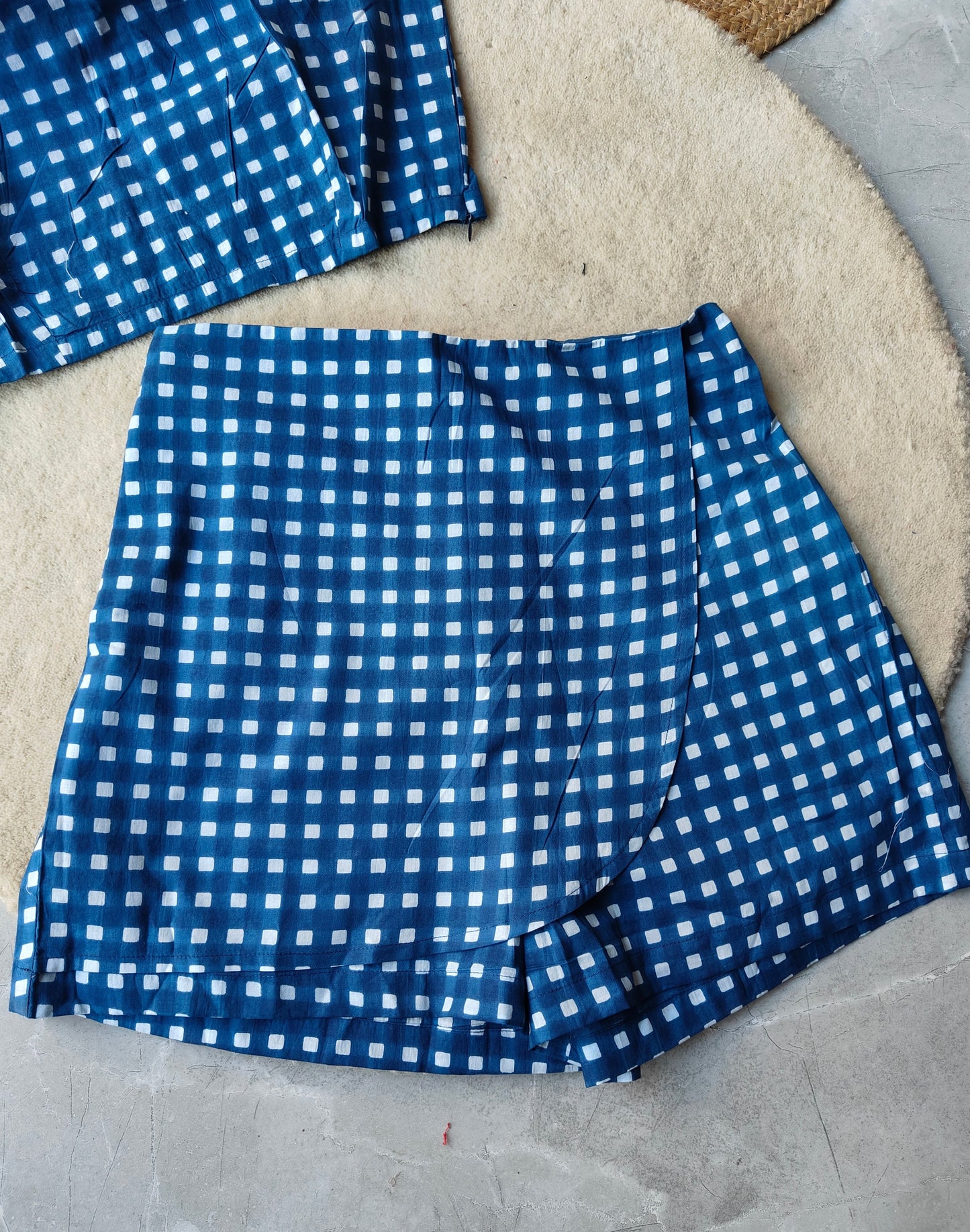 Blue Checks Skorts