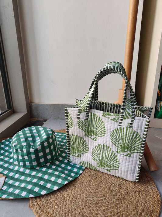 Sea Shell Mini Handblock Tote