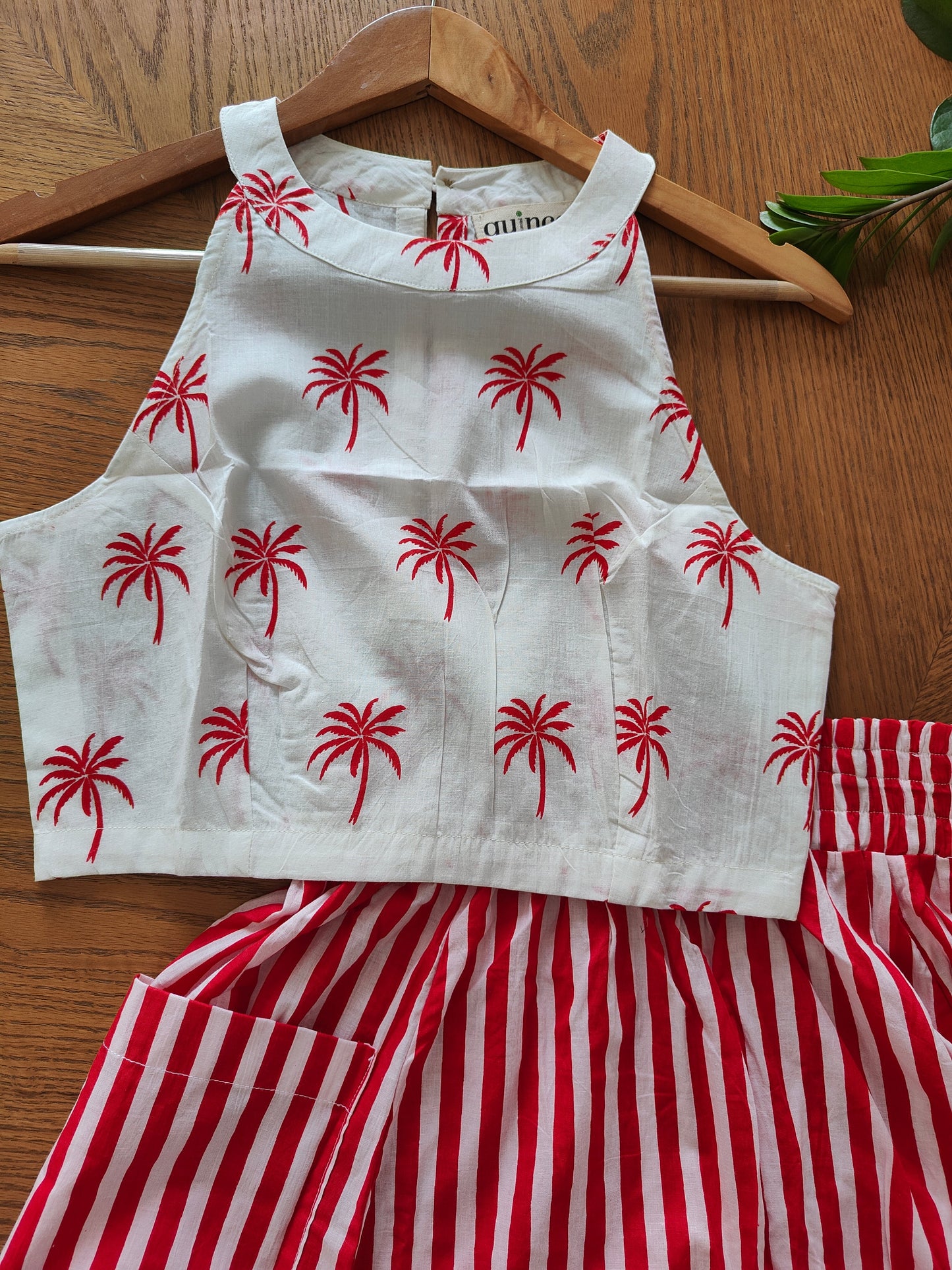 Mini Palm Halter Crop Top