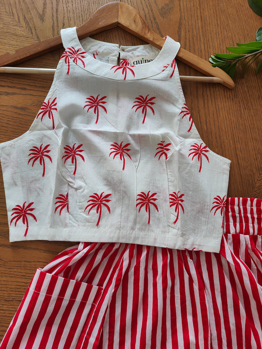 Mini Palm Halter Crop Top