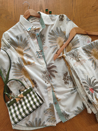 Exotic Cream Palm Coord Set