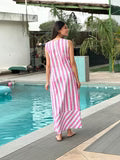 Bubblegum Stripes Long Dress
