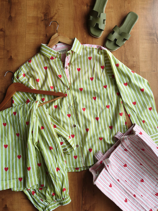 Heartbeat Mint and Pink Coord Set