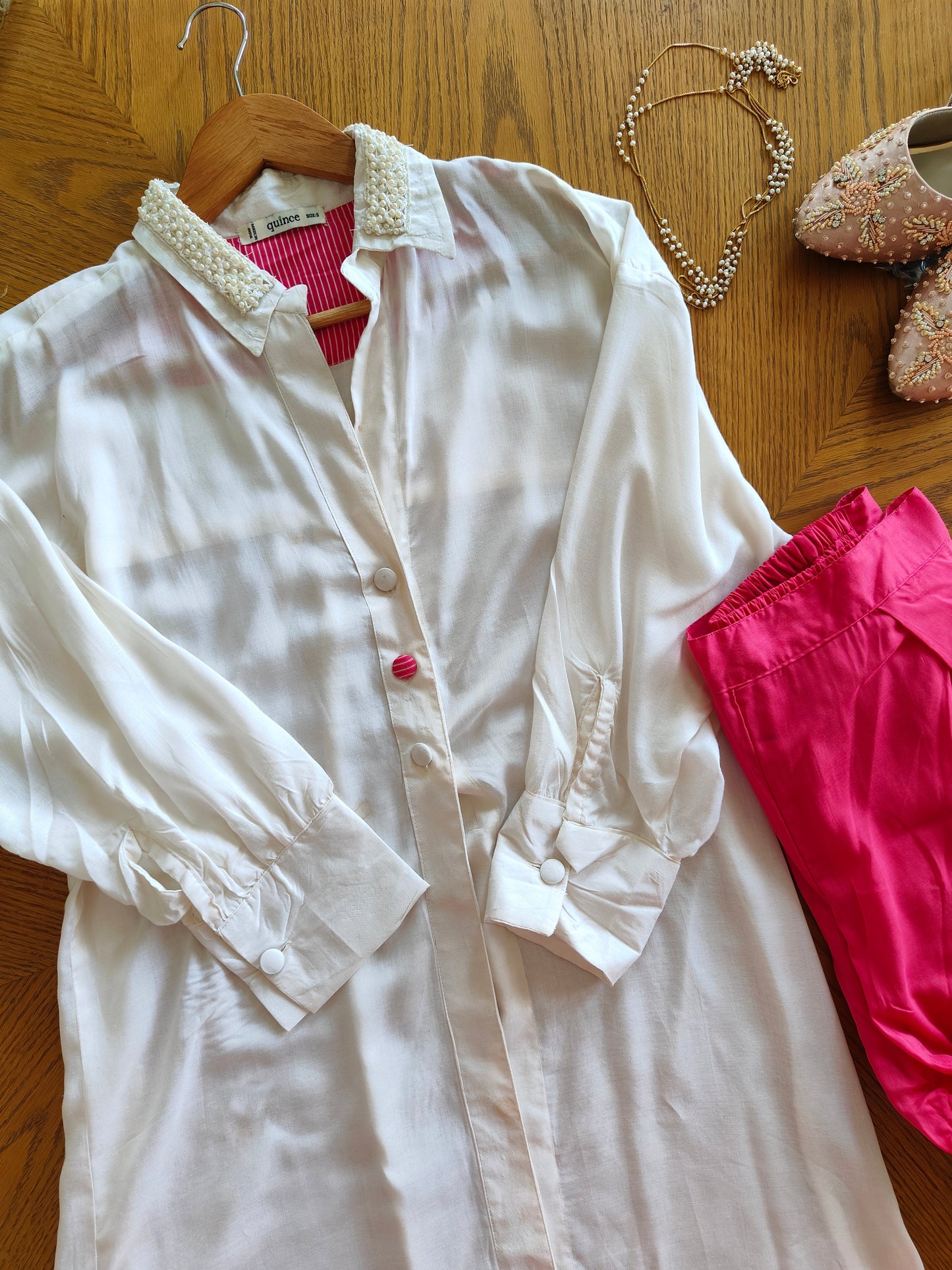 Ivory Pearl Long Shirt