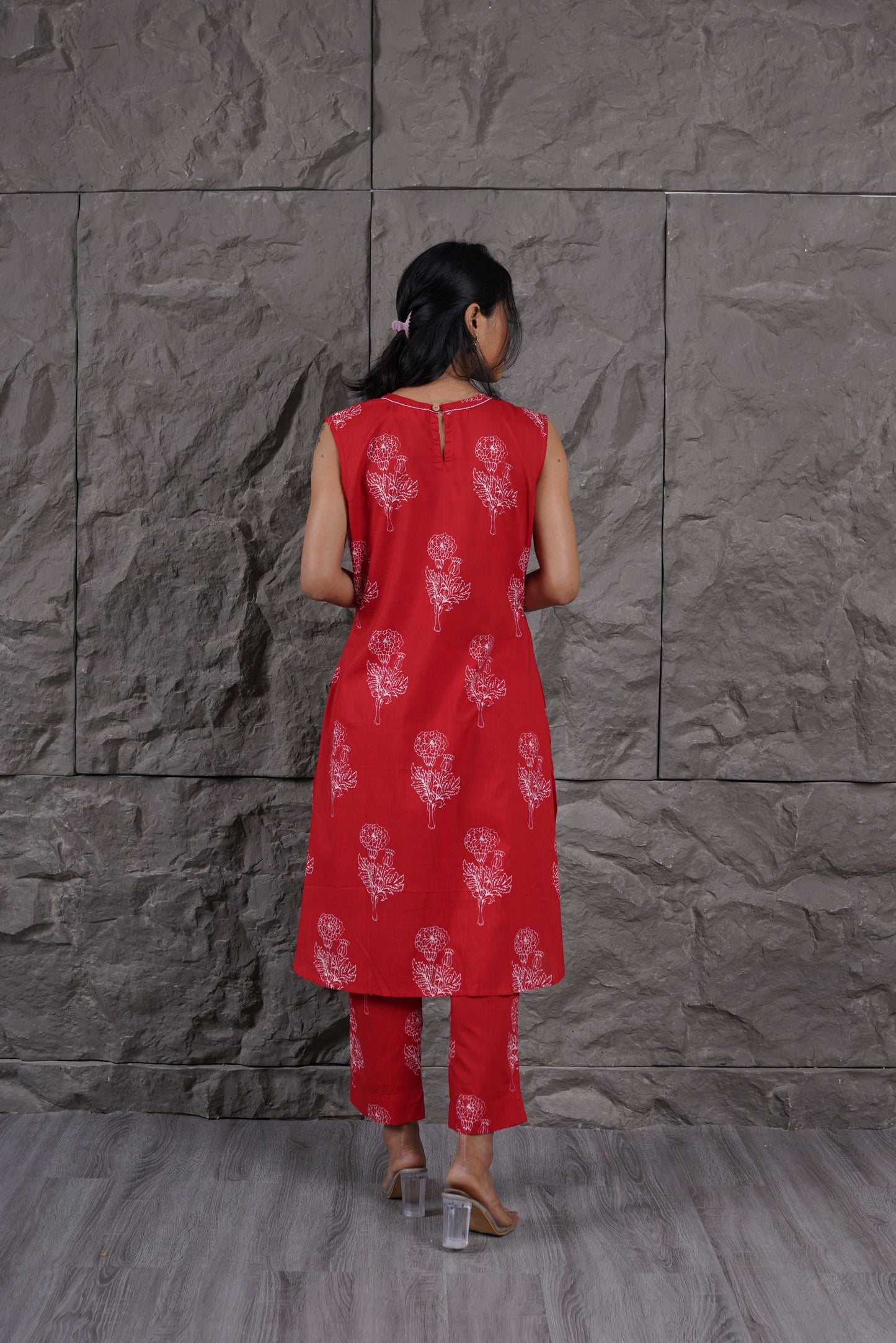 Rose Noir Red Kurta Coord Set (Set of 2)