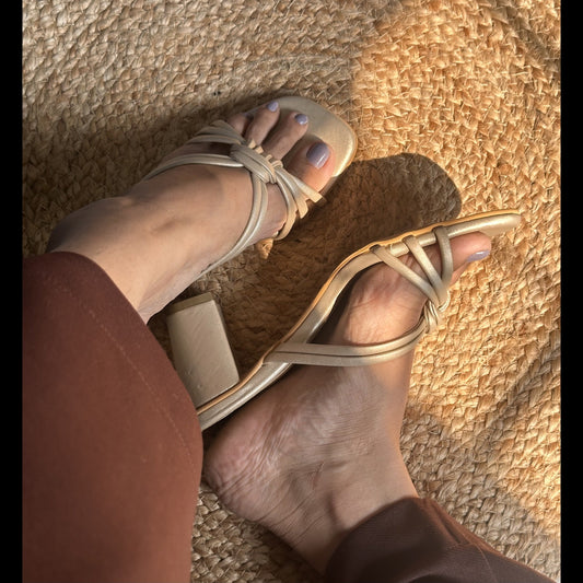 Knot Gold Heels