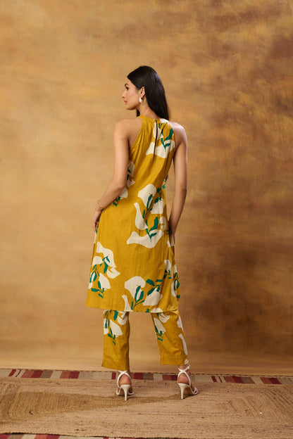 Marigold  Halter Kurta Set (Set of 2)